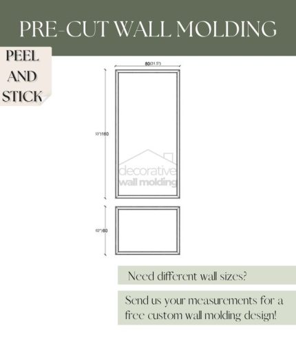 Decorative Wall Molding Kit Peel and Stick Accent Wall Trim CST-002
