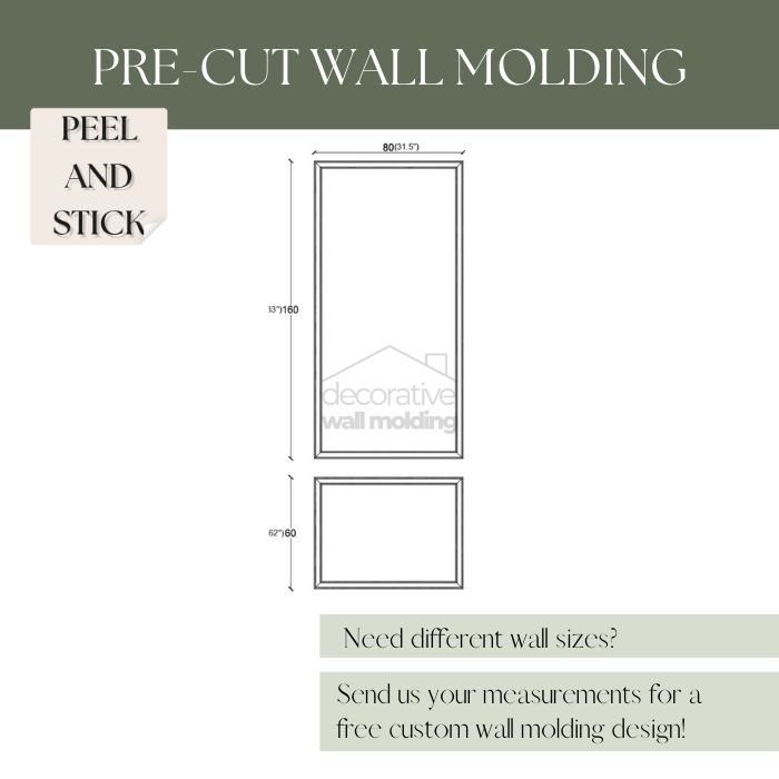 Decorative Wall Molding Kit Peel and Stick Accent Wall Trim CST-002