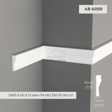 Paintable Wall Molding Durable White Moulding AB-6050