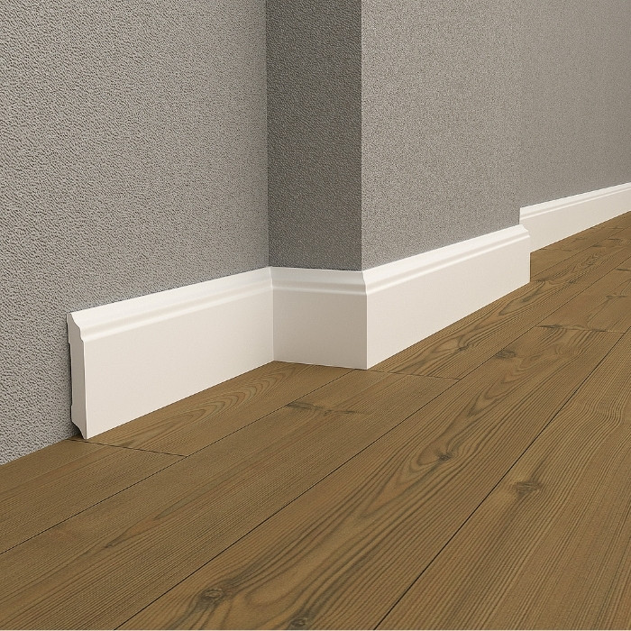 White Skirting Board Durable Molding Floor Trim DSK-8015